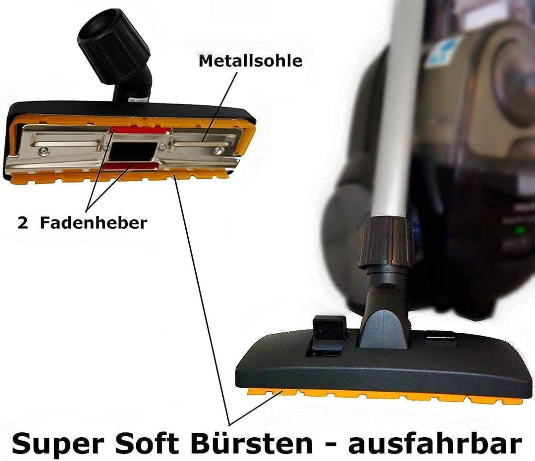 Staubsauger Ersatzteil Set Kombidüse Düse Bürste Universal Bodendüse kompatibel mit arnica Bora 4000