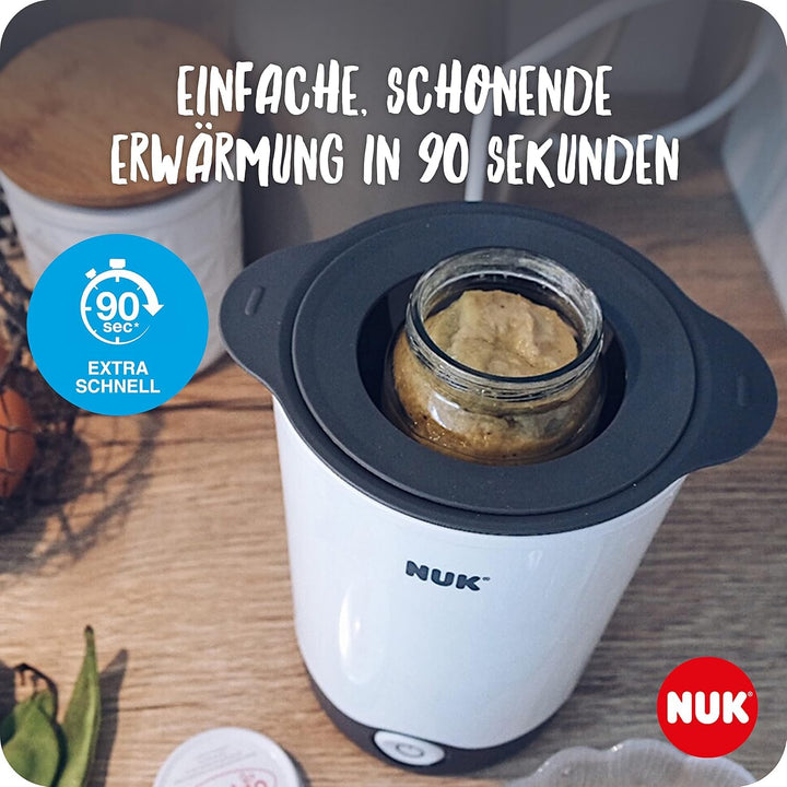 NUK Thermo Express Plus Flaschenwärmer + First Choice+ Flaschen Set (Rosa/Weiss, 3 Stück) – Erwärmt