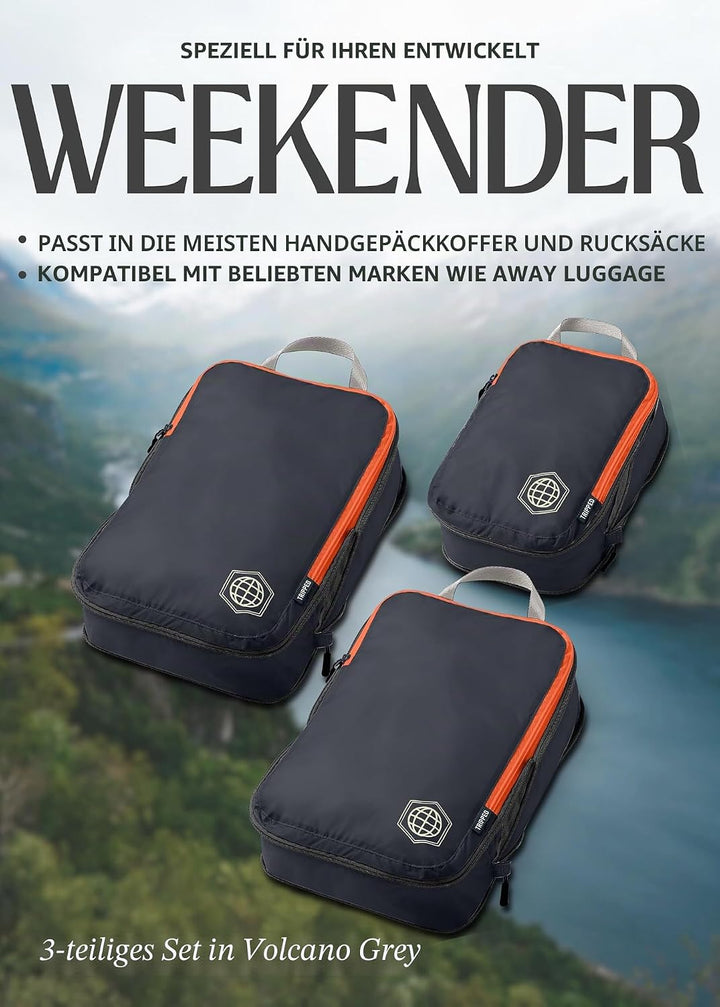TRIPPED Travel Gear Kompression Verpackung Würfel Set für Carryon Travel-leicht dauerhaft Veranstalt