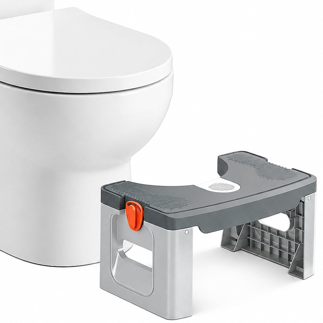 Faltbarer Toilettenhocker mit Sicherheitsfixierung, rutschfest &amp; faltbar