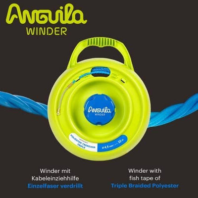 Anguila Max| Winder| Universalhaspel | Polyester dreifach verdrillt | Farbe Blau | Durchmesser 4,5mm
