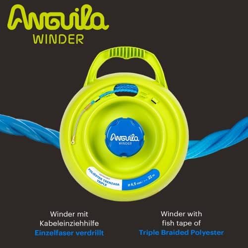 Anguila Max| Winder| Universalhaspel | Polyester dreifach verdrillt | Farbe Blau | Durchmesser 4,5mm