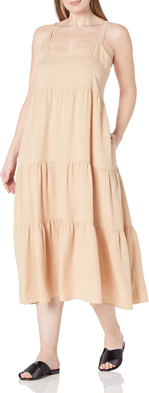 The Drop Britt, Maxi-Zeltkleid im Stufendesign S Ingwer, S Ingwer