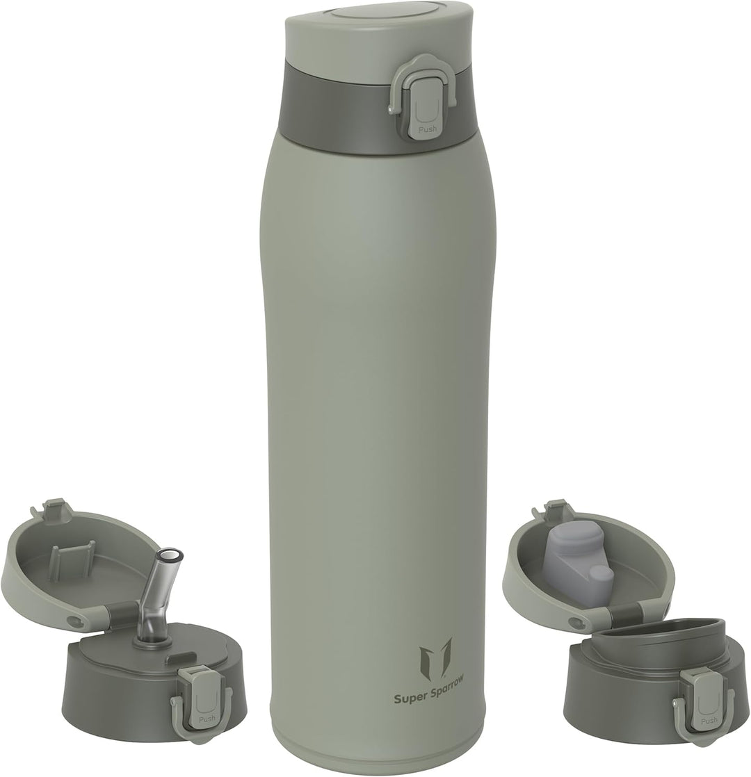 Super Sparrow Trinkflasche Edelstahl - Thermobecher - 500ml, 750ml, 950ml - BPA-Frei Thermosflasche,