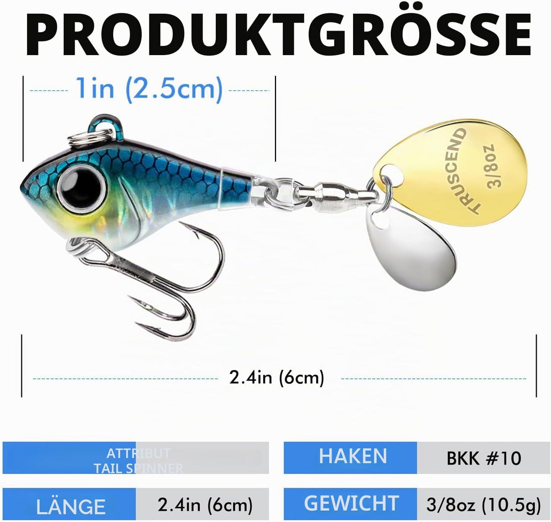 TRUSCEND Ultimativer Suchköder mit Vibrierender Schwimm, Blink und Jig Aktion, Leicht zu Fangende An