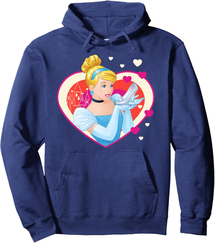 Disney Cinderella Cartoon Heart Portrait Pullover Hoodie