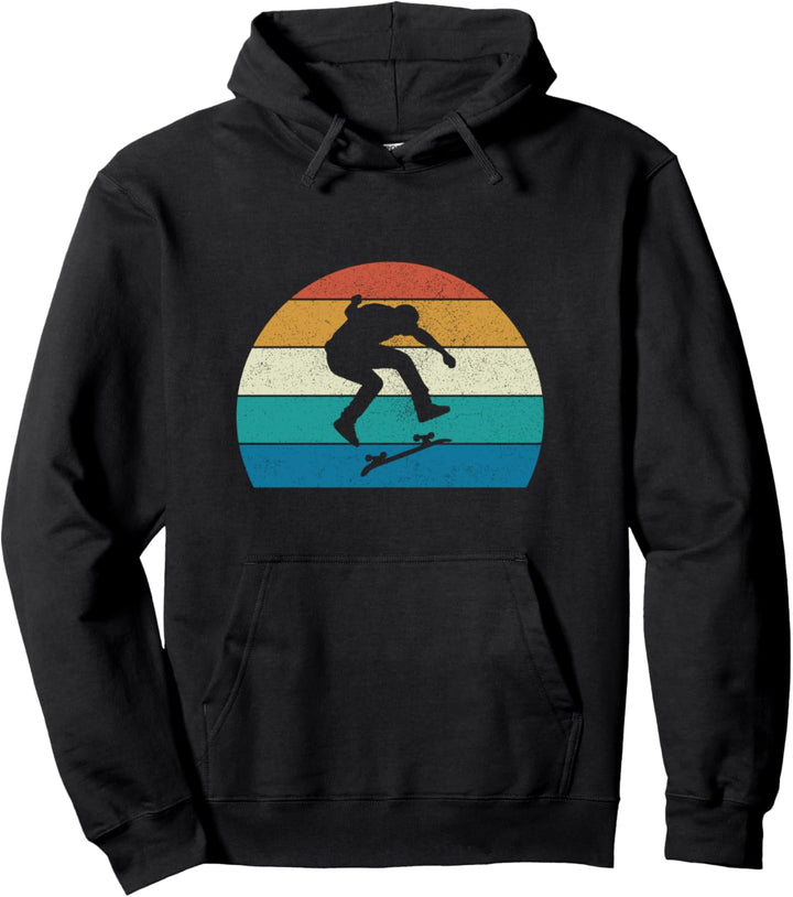 Skateboarder Skateboard im Vintage-Stil Pullover Hoodie
