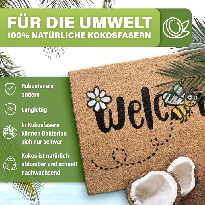 Bodenständig® Fussmatte Kokos [Wetterfest] - extrem robust - Fussabtreter aussen - die Kokosmatte Fu