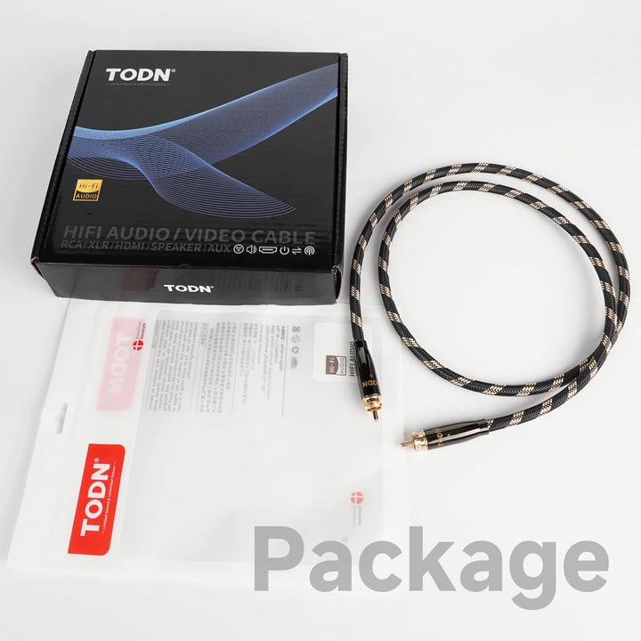 TODN 1m Digitales Koaxial Audio Kabel 75-Ohm S/PDIF Koaxialkabel 1m Coax-MAX, 1m Coax-MAX