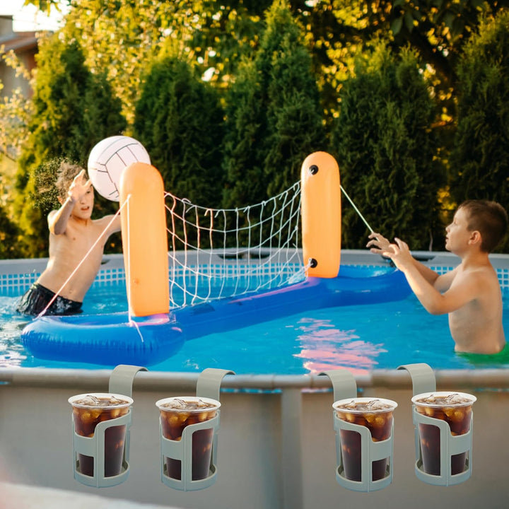 Pool-Getränkehalter, 2er-Pack oberirdische Pool-Getränkehalter mit Haken, Kunststoff- für den Einsat