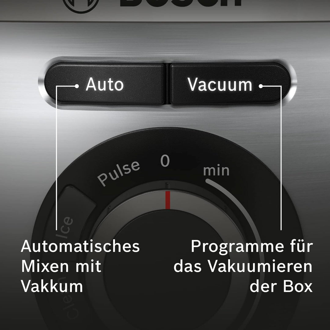 Bosch Vakuum-Standmixer VitaPower Serie 8 MMBV621M, starke Mixleistung, vitaminschonende Zubereitung