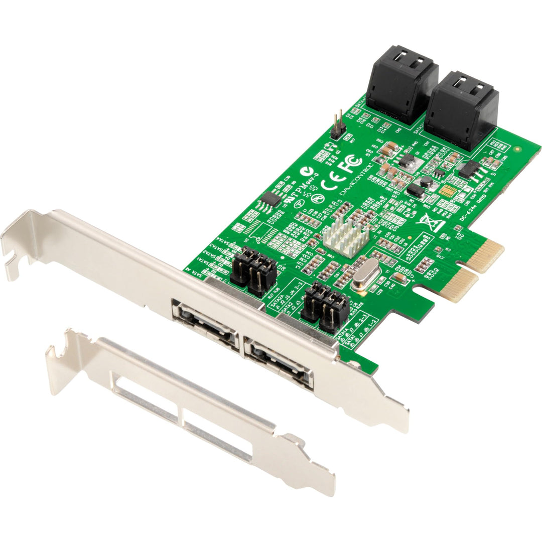 Dawicontrol DC-624E Blister RAID-Kontroller (2X PCI-e, 4-Kanal, SATA III, RAID 0/1/5/10)