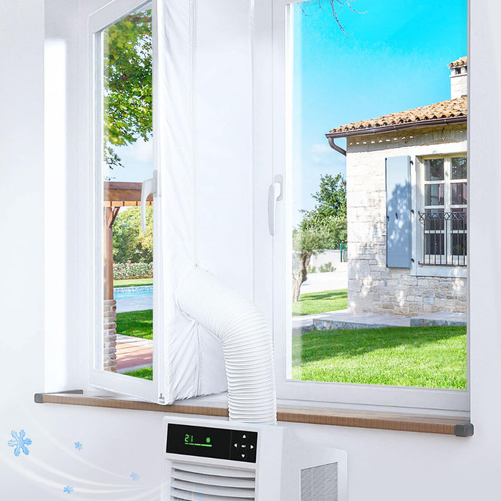 500CM(197") Fensterabdichtung für Mobile Klimageräte,Klimaanlagen,Wäschetrockner,Ablufttrockner,Hot