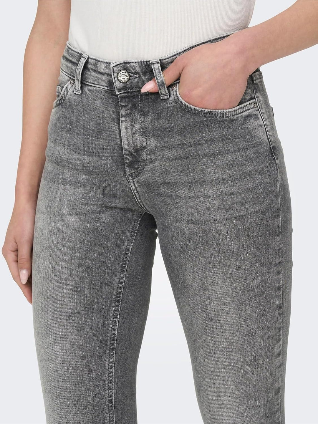 ONLY Female Skinny Jeans ONLBLUSH Mittlere Taille Skinny Fit Jeans XS / 34L Grey Denim, XS / 34L Gre