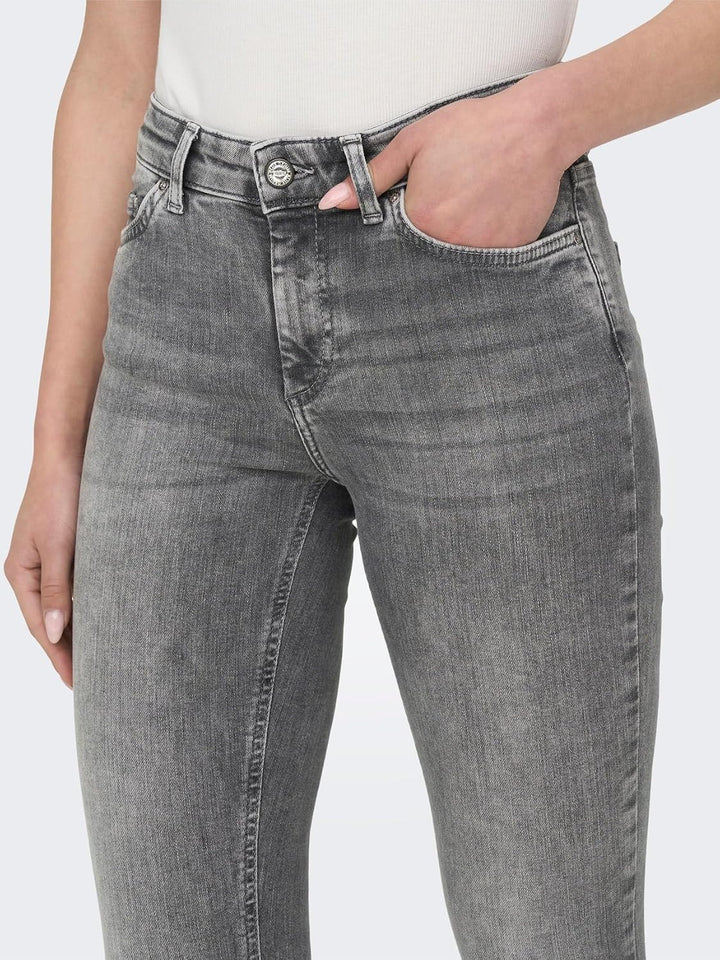 ONLY Female Skinny Jeans ONLBLUSH Mittlere Taille Skinny Fit Jeans XS / 34L Grey Denim, XS / 34L Gre