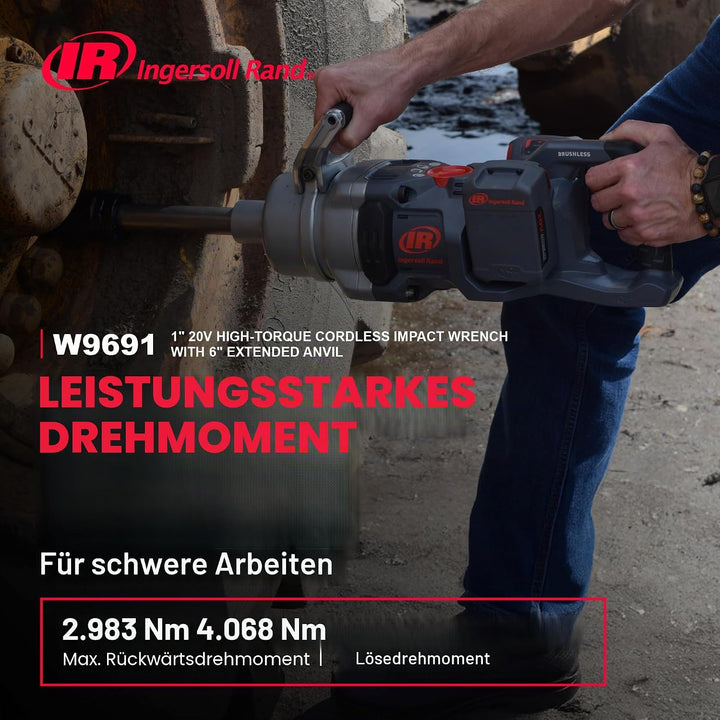 Ingersoll Rand W9691-1" 20V Schlagschrauber für schwere Arbeiten, Schwerlast Schlagschrauber mit lan