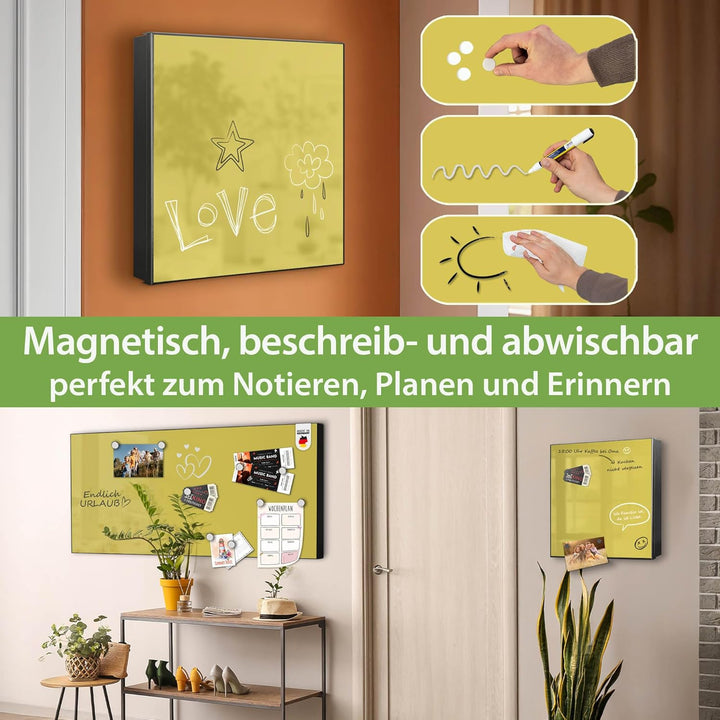 banjado Grosser Schlüsselkasten Metall - Schlüsselbox 30x30cm mit 32 Haken - Schlüsselkasten modern