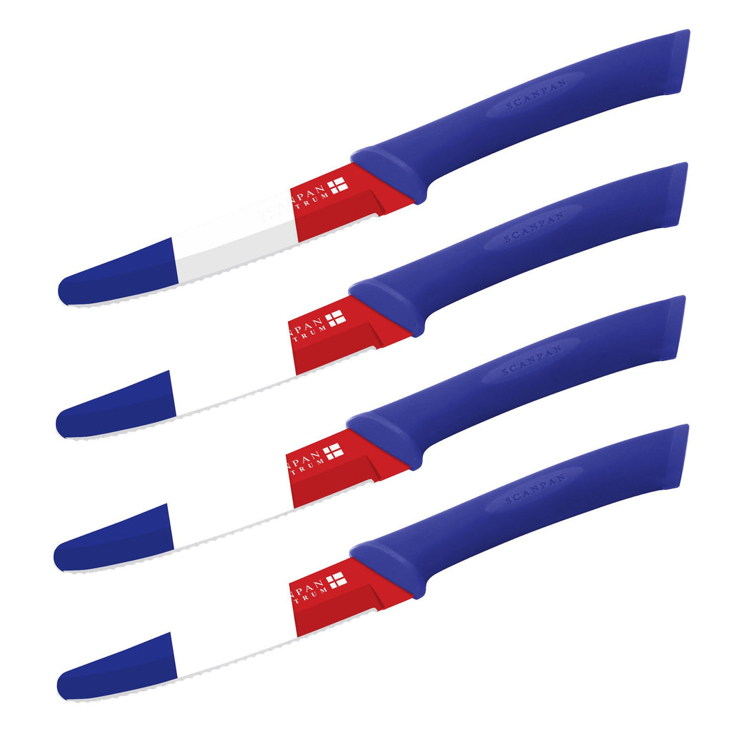 Scanpan SC51000827 Messerset "Allez Les Bleus", 4 Stück, Blau/Weiss/Rot