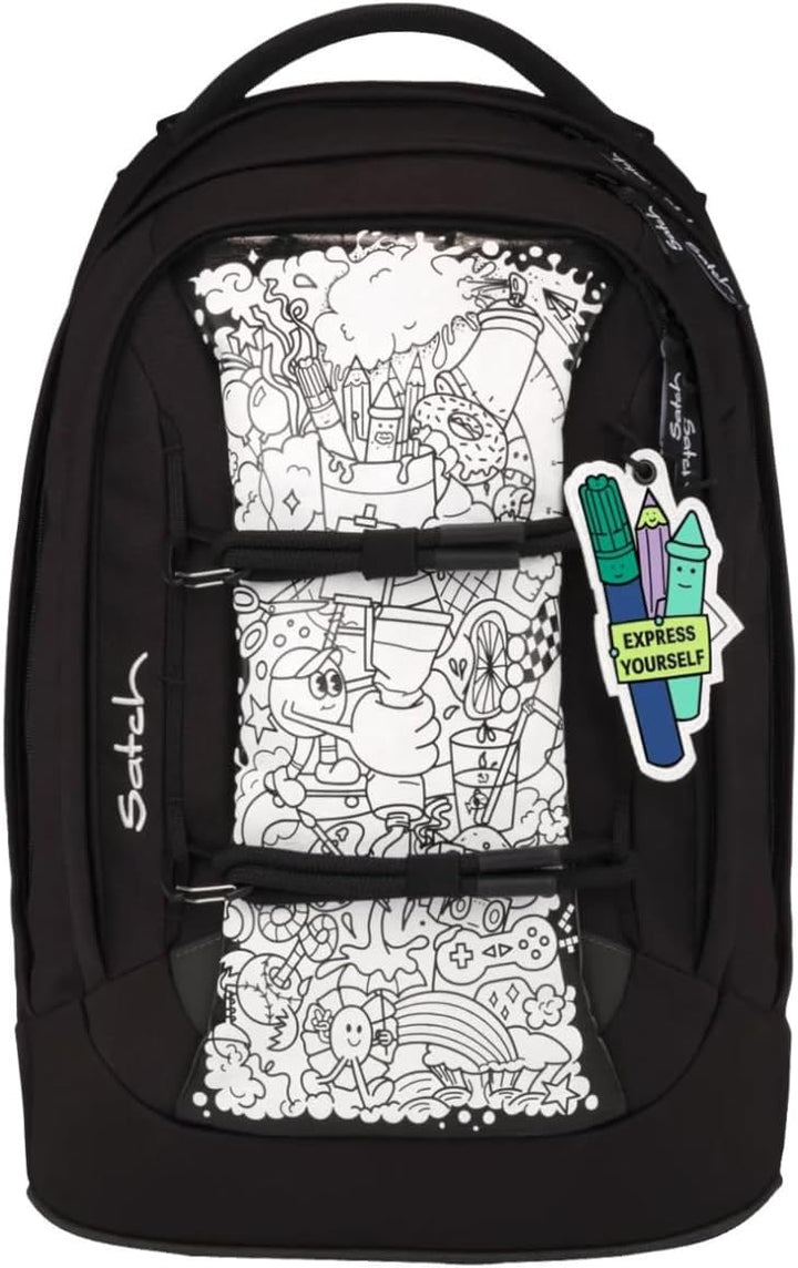 Satch Pack Set Schulrucksack-Set, 2-teilig ab 5. Klasse ergonomisch 30L Stauraum mit Schlamperbox un