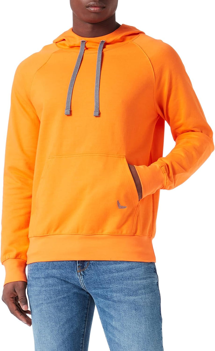 TRIGEMA Herren Kapuzensweatshirt aus Biobaumwolle L Mandarine, L Mandarine