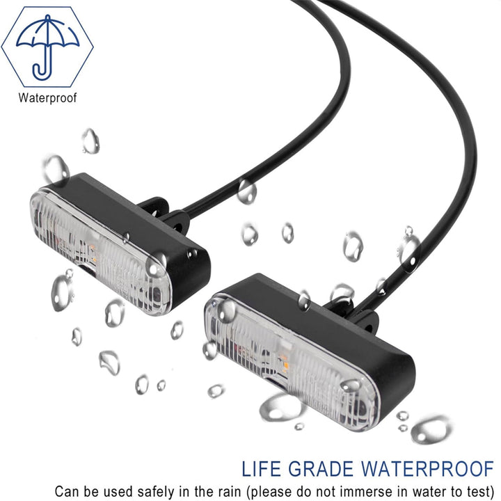 XBERSTAR Blinker für Ninebot P65/P100 Elektroroller - Schwarz, LED, Einfacher Blinker, Kompatibel mi