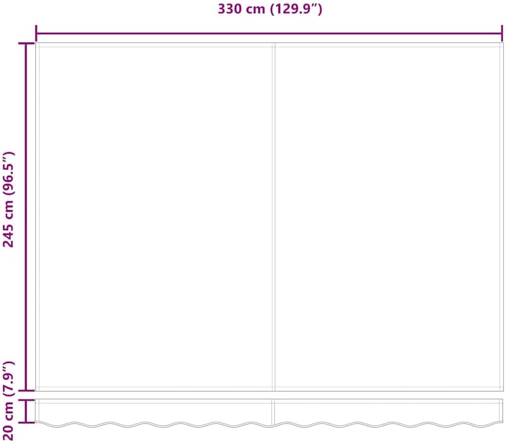 vidaXL Einziehbare Markise Beige 350 x 250 cm Beige, Moderne, UV-beständige Materialien, wasserfeste