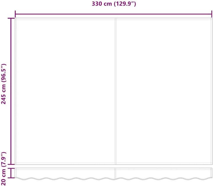 vidaXL Einziehbare Markise Beige 350 x 250 cm Beige, Moderne, UV-beständige Materialien, wasserfeste