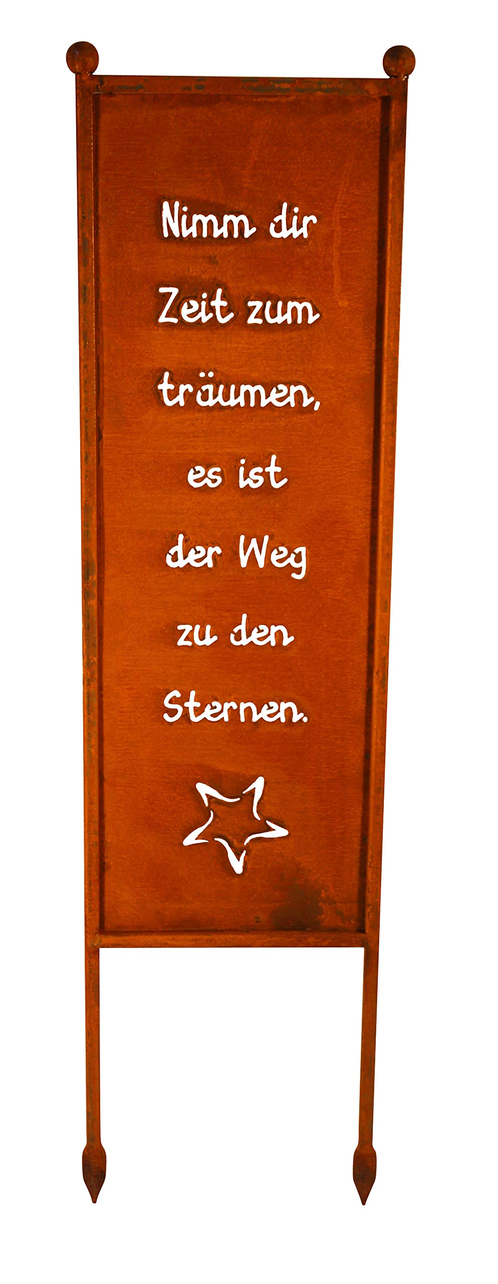 Bornhöft Schild/Spruchtafel Gartenschild Edelrost Rost zum Einstecken rostige Gartendeko (Nimm dir Z