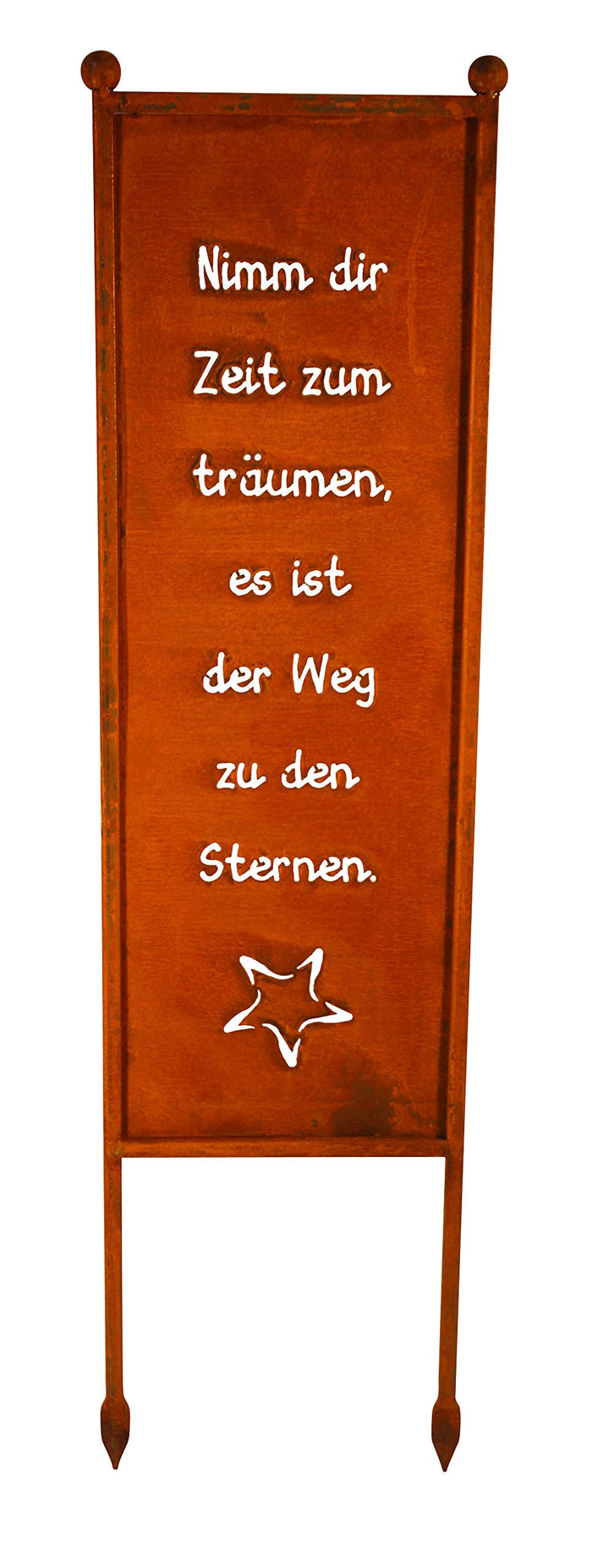 Bornhöft Schild/Spruchtafel Gartenschild Edelrost Rost zum Einstecken rostige Gartendeko (Nimm dir Z