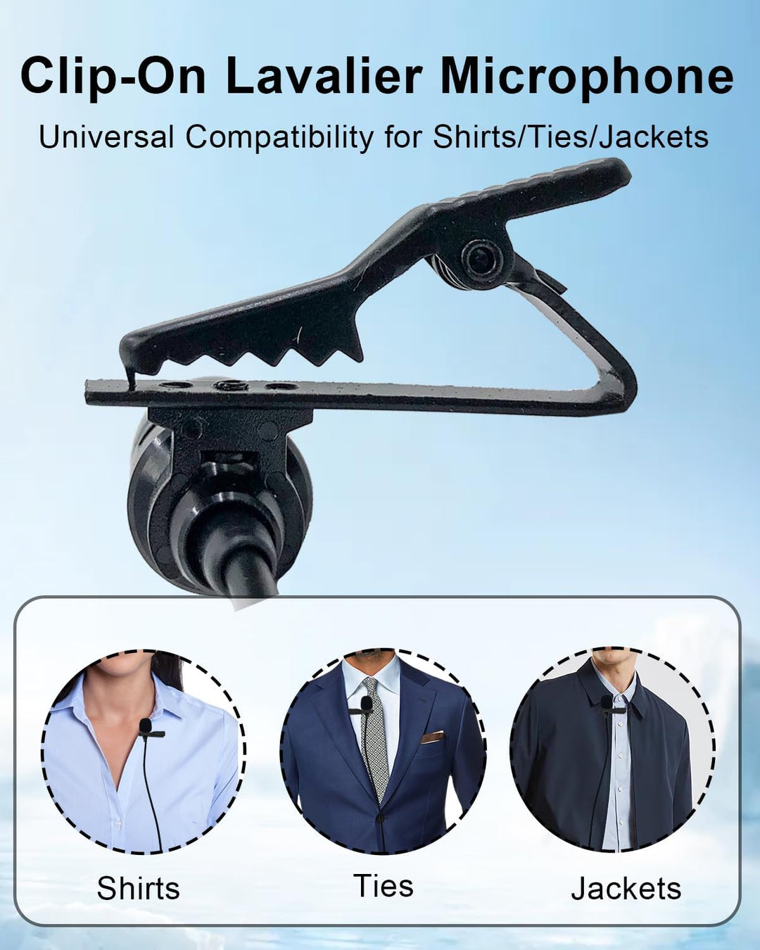 Mini Lavalier Mic für Shure Wireless Bodypack Transmitter, Lapel Ansteckmikrofon Unidirektional Kond