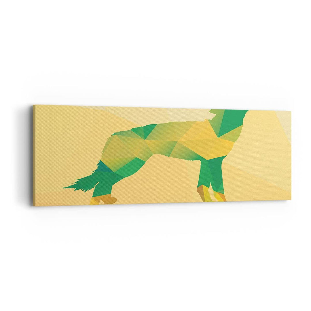 Panorama Bilder auf Leinwand Wolf modern Grafik Leinwandbild 90x30cm Wandbilder Dekoration Wohnzimme