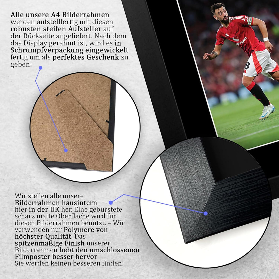 HWC Trading FR Bruno Fernandes Geschenke gedruckt Autogramm Bild für Fans und Unterstützer - A4 Eing