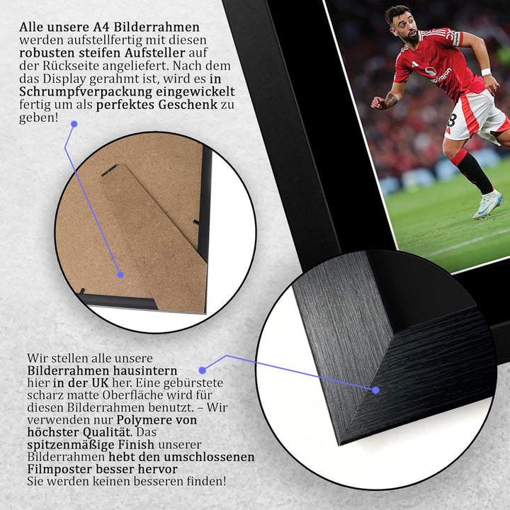 HWC Trading FR Bruno Fernandes Geschenke gedruckt Autogramm Bild für Fans und Unterstützer - A4 Eing