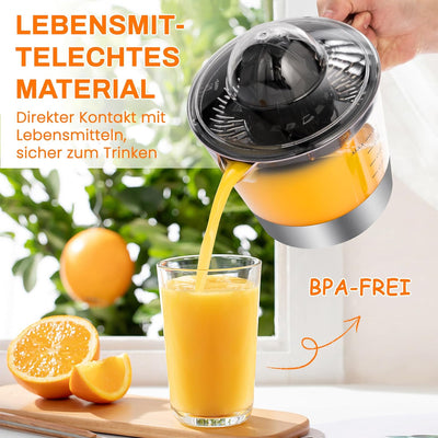 Pukomc Elektrische Zitruspresse, Zitronenpresse mit Edelstahl 1 L, Orangenpresse mit 40 Watt leistun