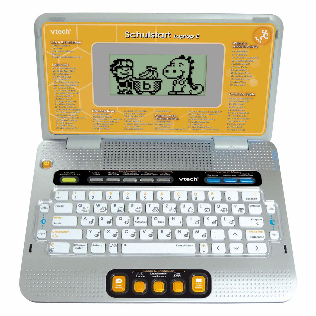 VTech Schulstart Laptop E – Lerncomputer mit 160 Lernspielen in Deutsch und Englisch – Zum Lernen vo