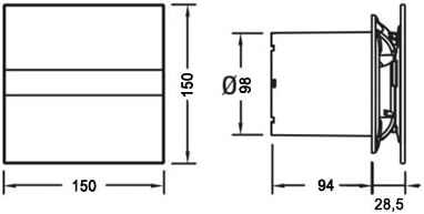 Ventilator Lüfter CATA E-100 GTH incl. Rückschlagklappe !!! Timer Nachlauf Feuchtesteuerung, Feuchte