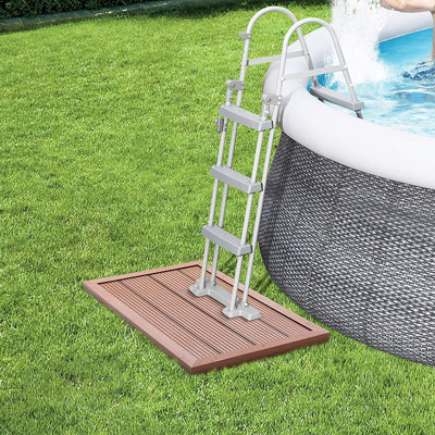 Casaria WPC Bodenelement Solardusche 101x63x5,5cm Anti Rutsch Pads Terracotta Bodenplatte Gartendusc