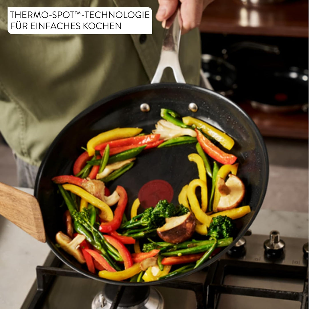 Jamie Oliver by TEFAL Direct Cook Bratpfannen-Set, 2-tlg. 24/28 cm, inkl. Pfannenschoner, antihaftbe