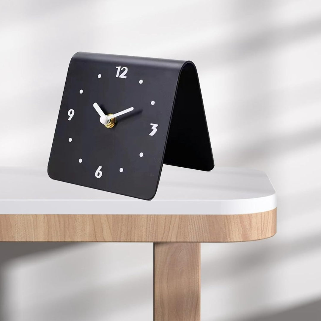 BAOFUYA Moderne Tischuhr, Leises Uhrwerk, Mini Analog Regal, Tisch Kaminuhr für Schlafzimmer, Nachtt