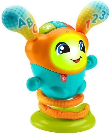 Fisher-Price Mon Petit DJ (französische Version), interaktives Spielzeug mit Lichtern und Animation,