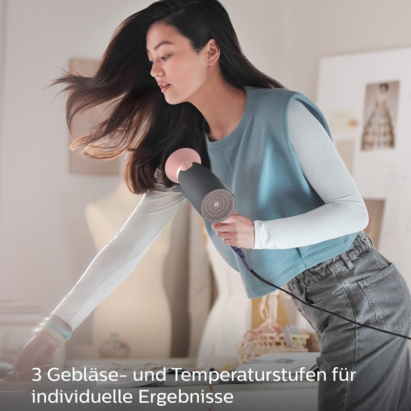 Philips Series 3000 Haartrockner mit ThermoProtect Aufsatz - 2100W, Ionisierungsfunktion, 6 Hitze- u