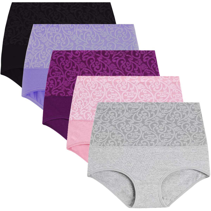 YaShaer Unterhosen Damen Baumwolle Hohe Taille Slips Hoher Taillenslip für Frauen Mehrpack M Mehrfar