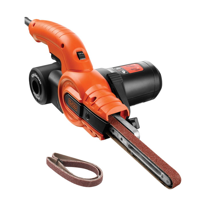 Black+Decker Bandschleifer KA900E mit Absaugung – Schleifmaschine für Holz, Metall, Stein, Gips, Ker