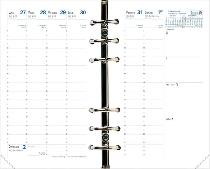 Quo Vadis – Soho – Timer 17 Planing – Wochenkalender 10 x 17 cm schwarz – Jahr 2016 – 2017