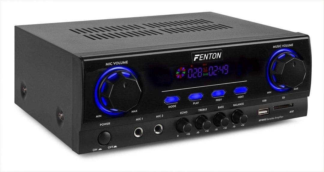 Fenton AV440 Digitaler Bluetooth Verstärker HiFi Stereo Verstärker inkl. Fernbedienung - 400 Watt Pe