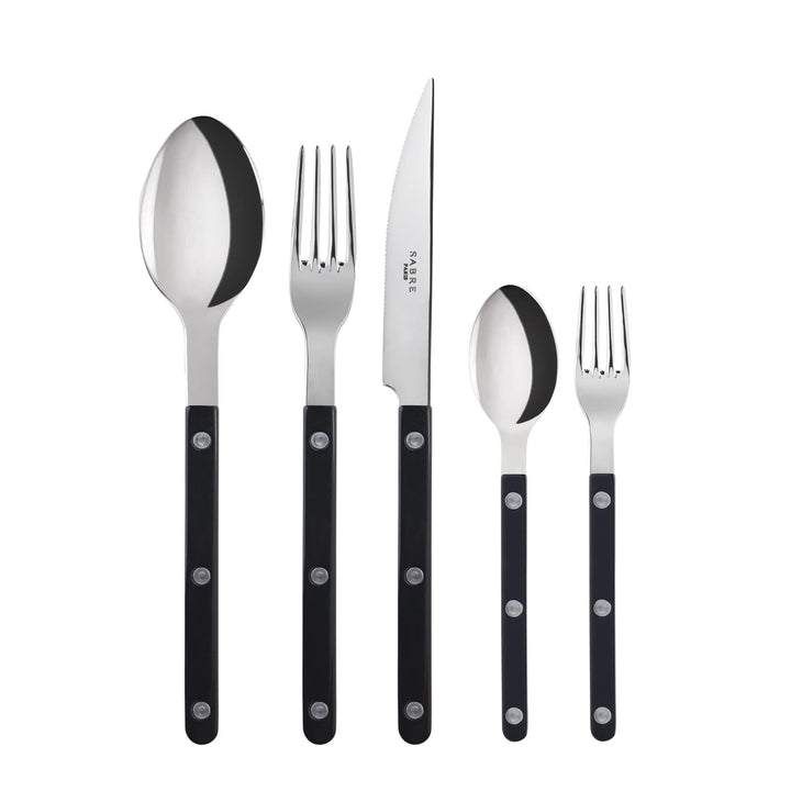 SABRE PARIS - Tafelbesteck, 5-teilig - Bistrot - Messer, Gabel, Esslöffel, Teelöffel & Kuchengabel -