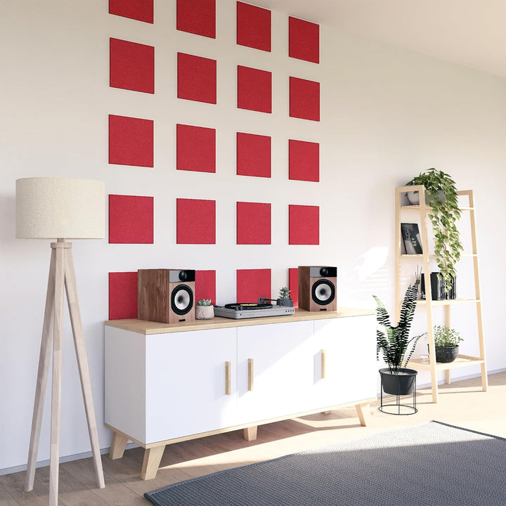 vilz 12 Stück Schallabsorber Panel Akustik aus recyceltem Filz - Akustikplatten Schalldämmung 250x25
