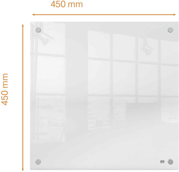 Nobo Mini-Whiteboard für die Wandmontage, Modernes Memo-Board, Trocken Abwischbares Acrylglas, Rahme