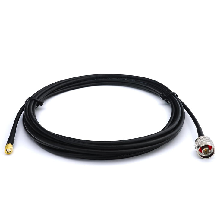8m RP-SMA Stecker auf N Stecker RG58 Koaxialkabel — 8 Meter Verlustarmes Antennenkabel 50 Ohm Verlän