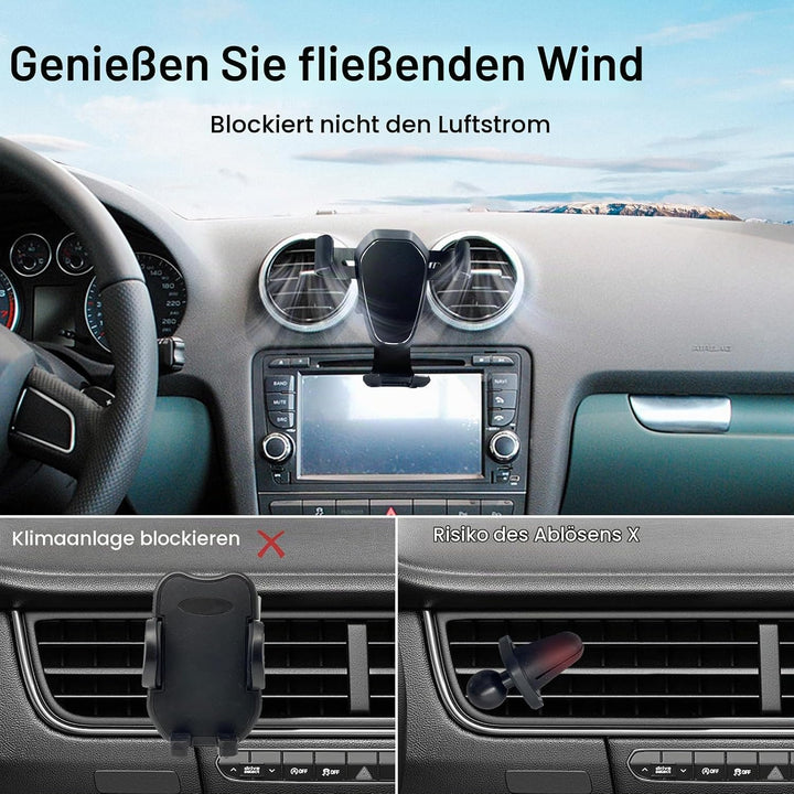 Handyhalterung für Audi A3 8P 2004-2013, Kfz-Handyladestationen Handy Halter Gravity Auto Lock Stabi